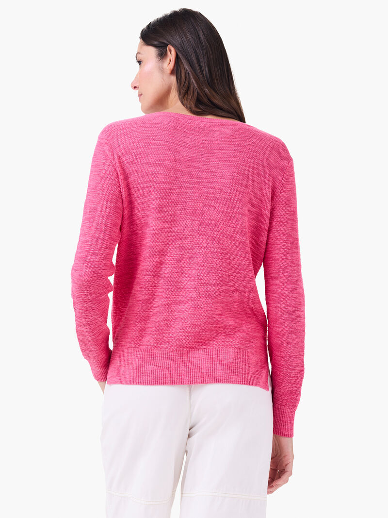 Woman Wears Breezy Texture Sweater image number 2