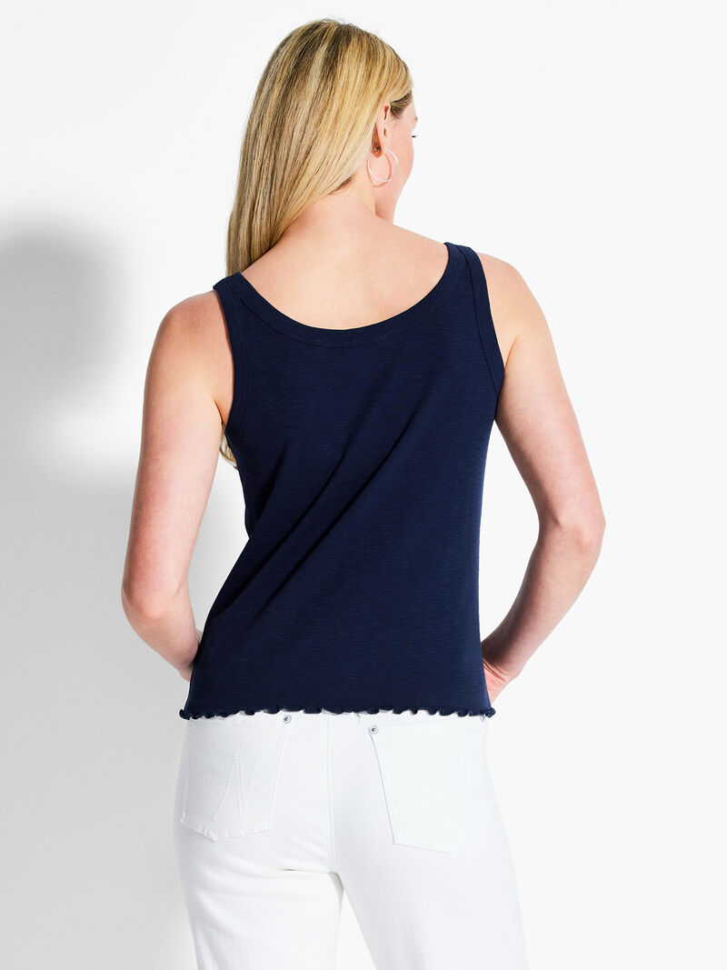 Woman Wears NZT Scoop Lettuce Edge Tank image number 2