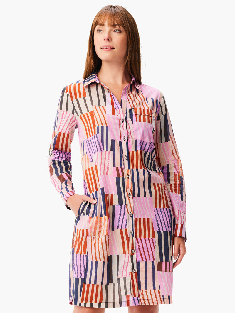 Woman Wears Art Block Dress image number 0