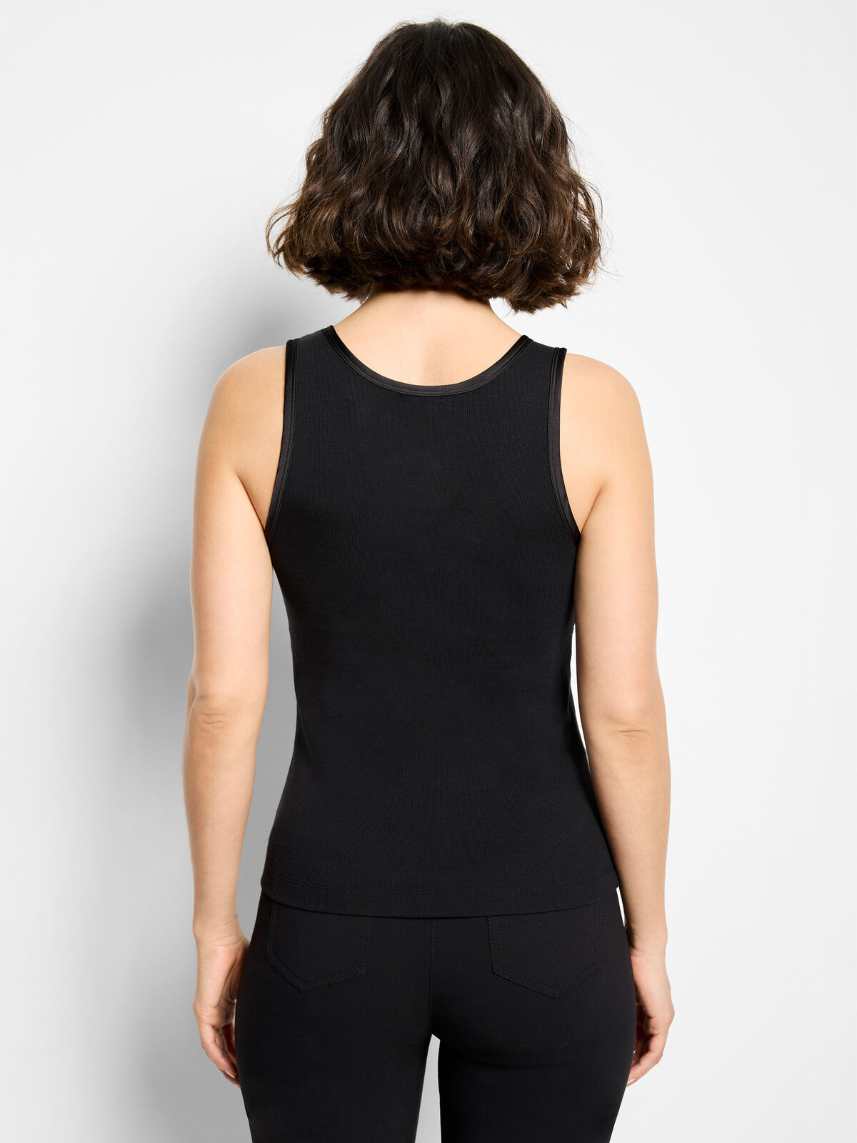 Trimmed Perfect Knit Ribbed Tank