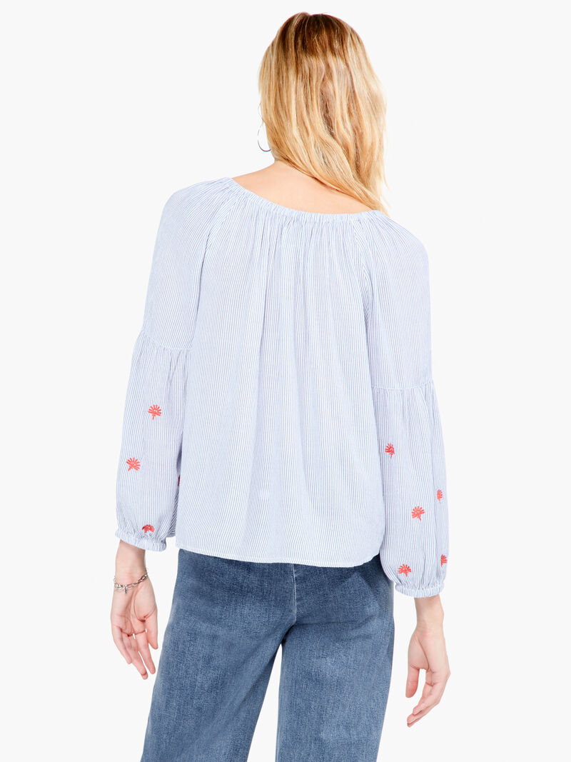 Woman Wears Scenic Stripes Shirt image number 2