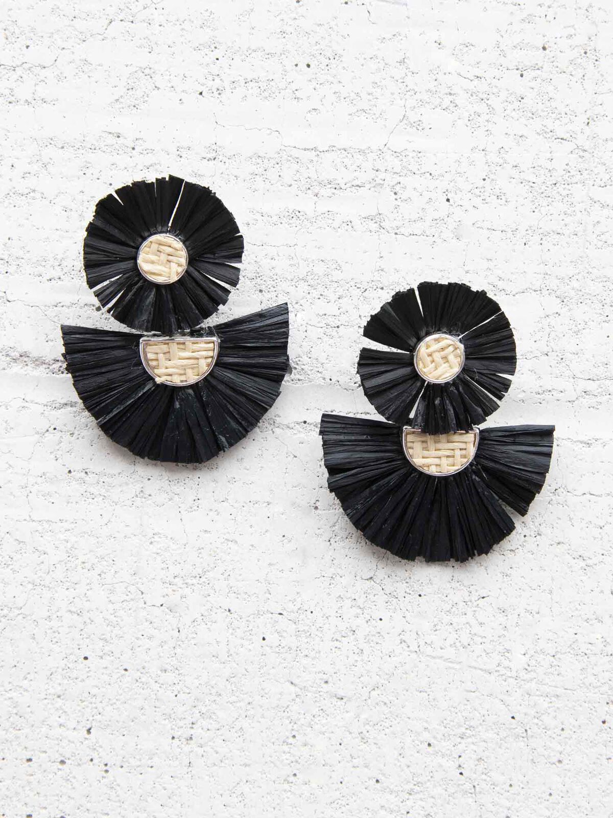 Marlyn Schiff Raffia Earring