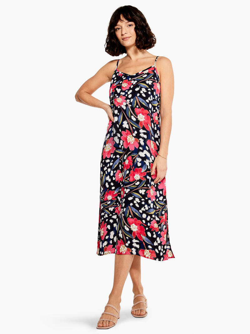 Woman Wears Flower Burst Slip Dress image number 3