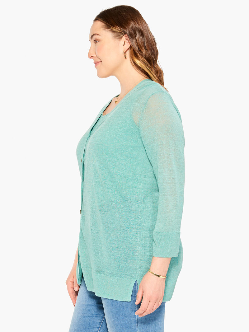 Woman Wears Featherweight Button Cardigan image number 1
