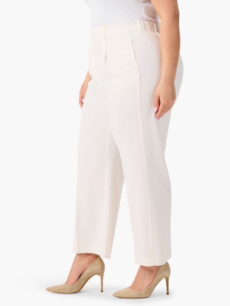 Woman Wears Avenue Summer Wide-Leg Crop Trouser image number 2
