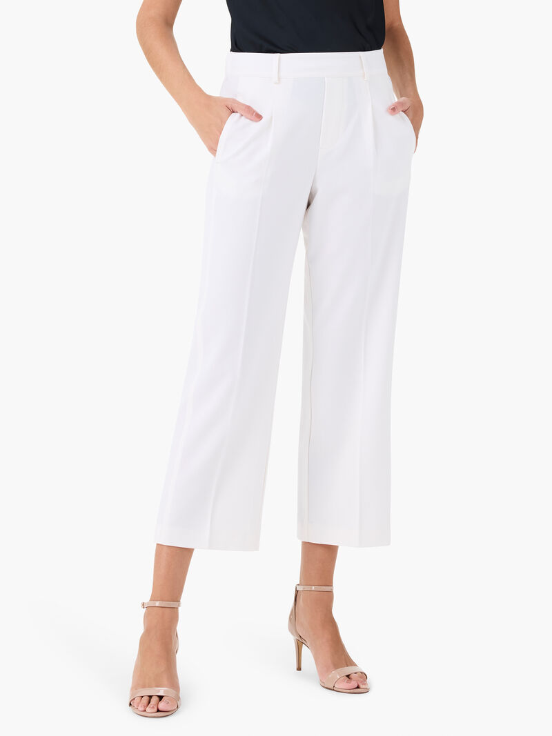 Woman Wears Avenue Summer Wide-Leg Crop Trouser image number 0