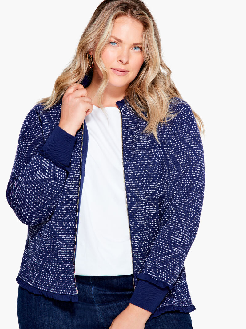 Woman Wears Starry Sky Jacket image number 0