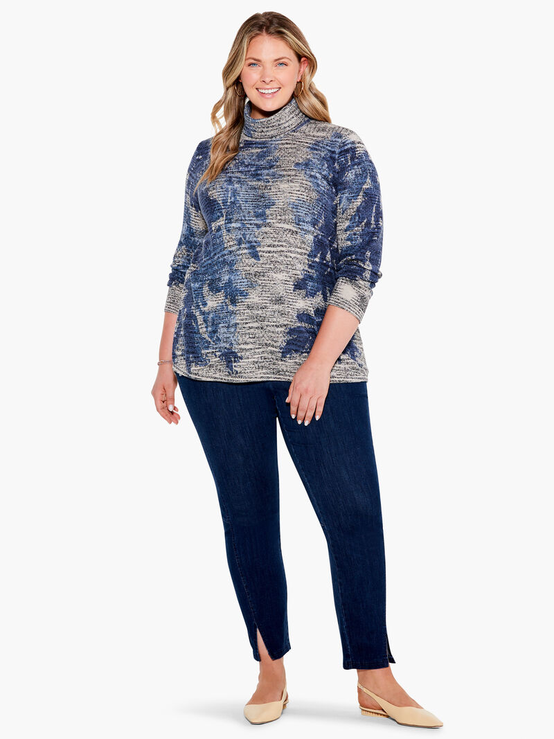 Woman Wears Shadow Mix Sweater image number 3