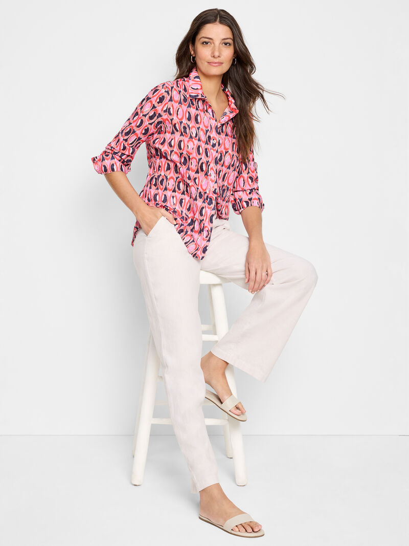 Woman Wears Ikat Rings Cotton Shirt image number 1