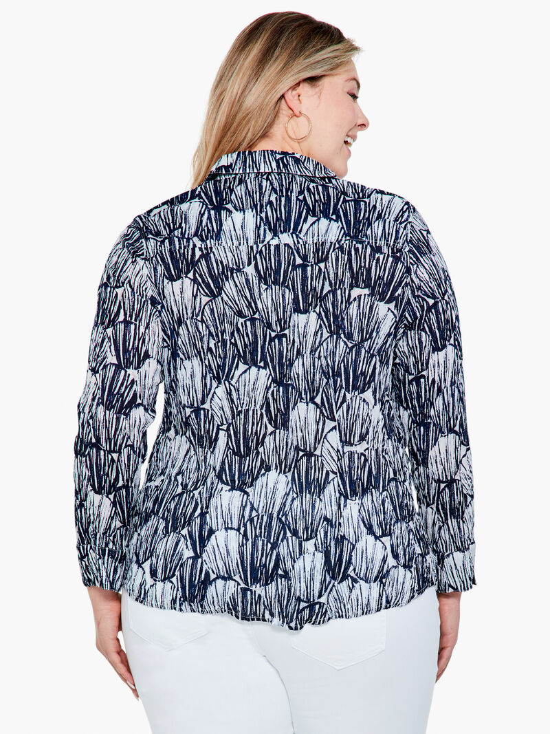 Woman Wears Indigo Shells Top image number 2