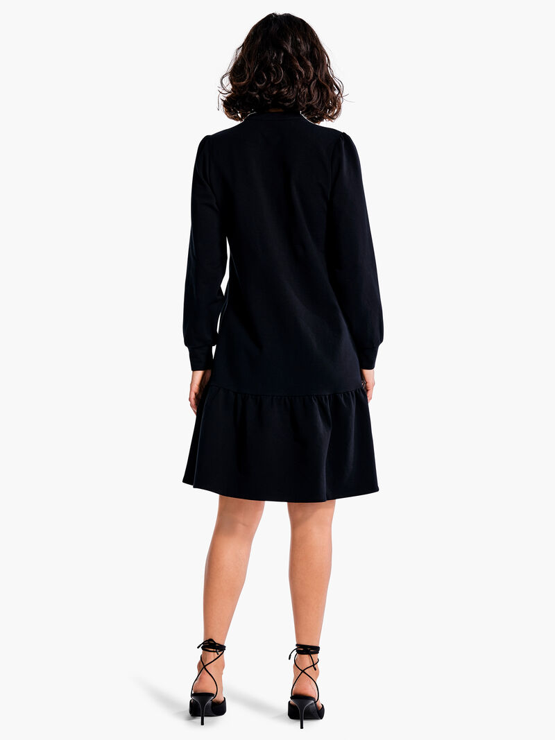 Woman Wears Tiered French Terry Dress image number 2