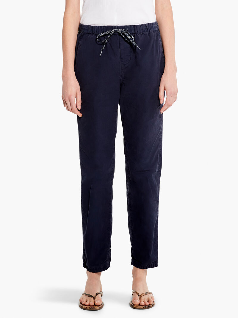 Cotton Poplin Relaxed Ankle Pant