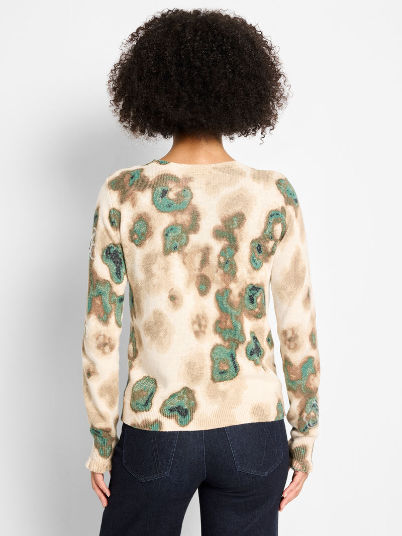 Woman Wears Camo Shine Sweater image number 3