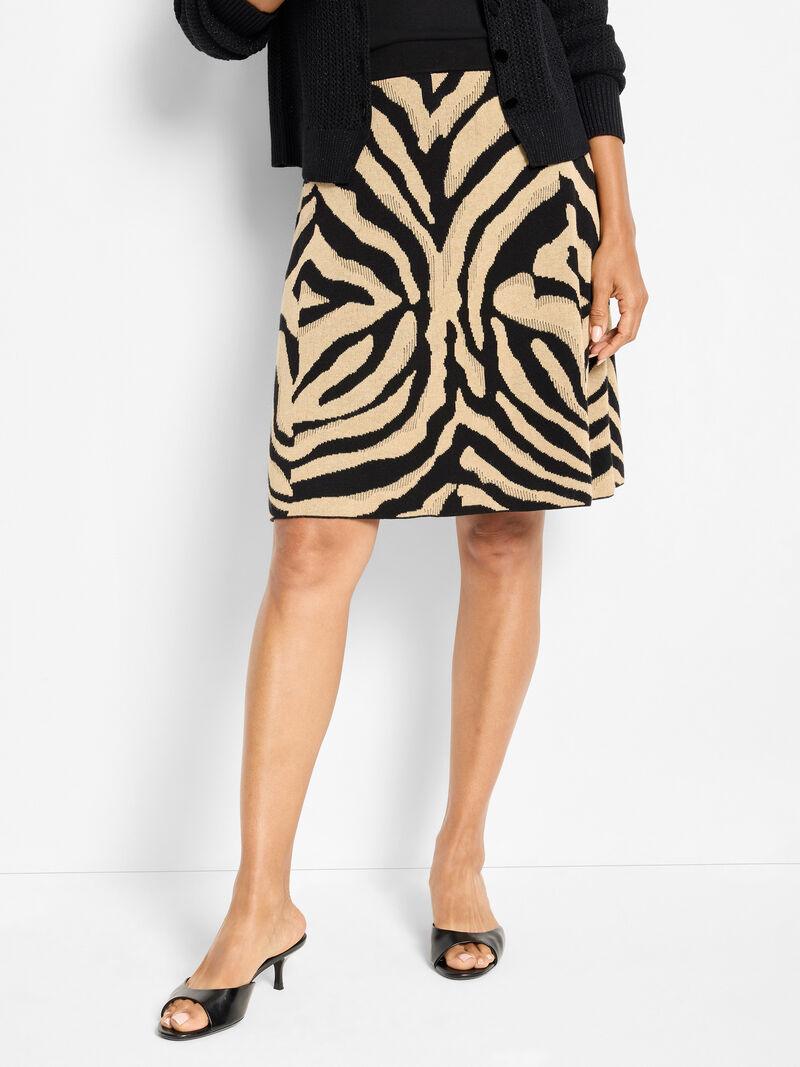 Animal Jacquard Knit Skirt