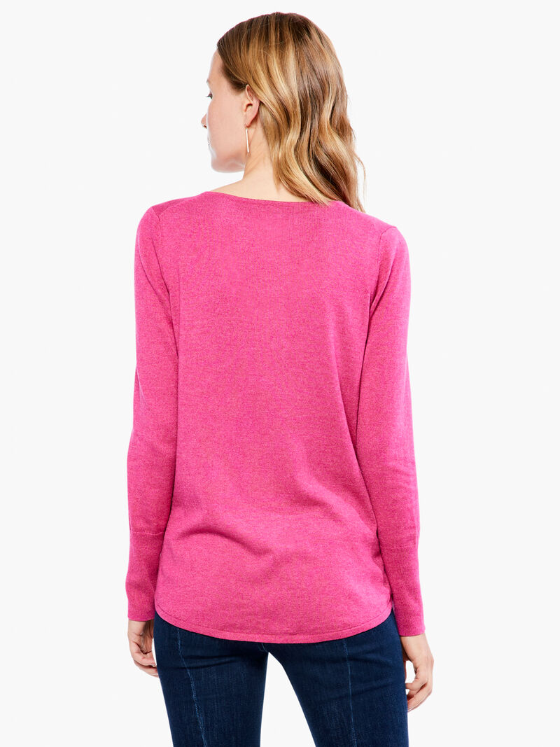 Woman Wears Vital V Neck Sweater image number 2
