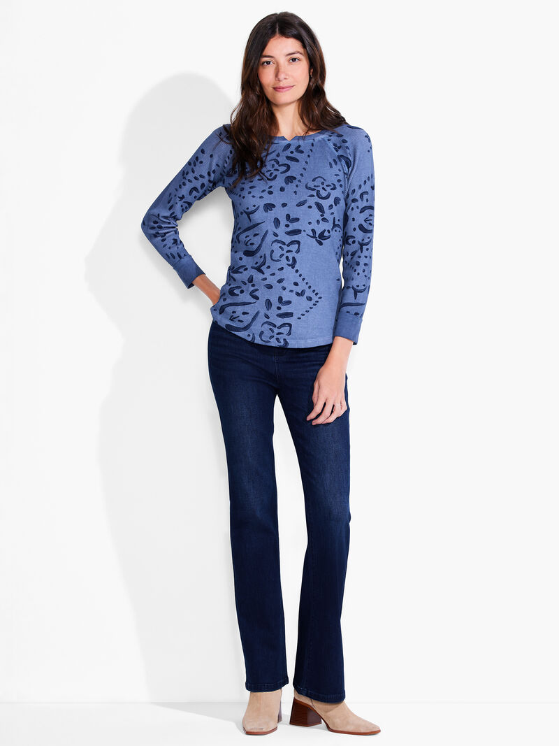 Woman Wears NZT Long Sleeve Oceanus Waffle Tee image number 3