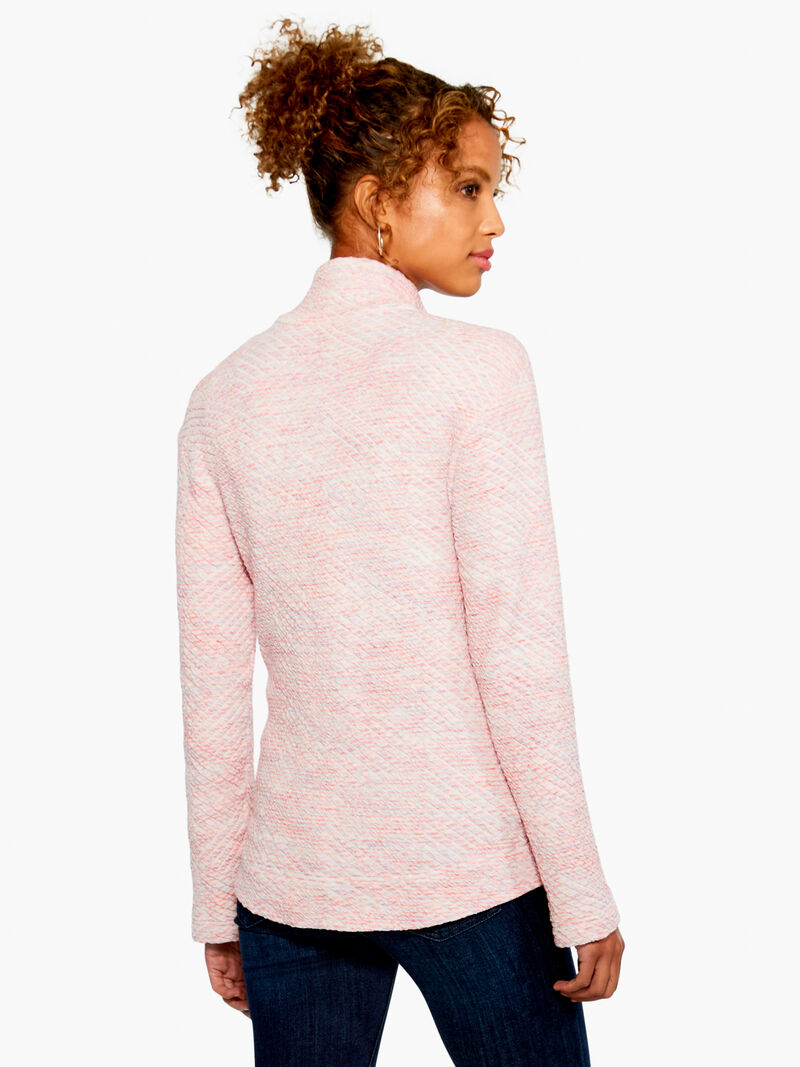 Woman Wears Zip It Up Space dye Sweater image number 2