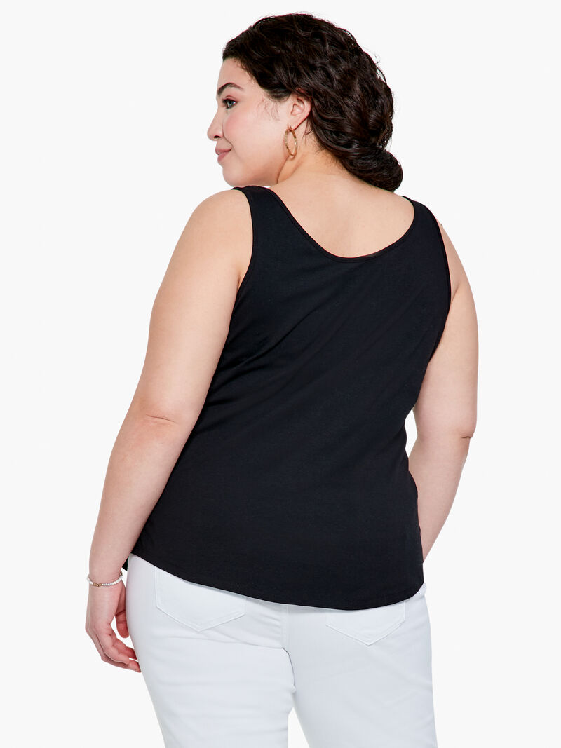 Woman Wears Shirt Tail Perfect Tank image number 2