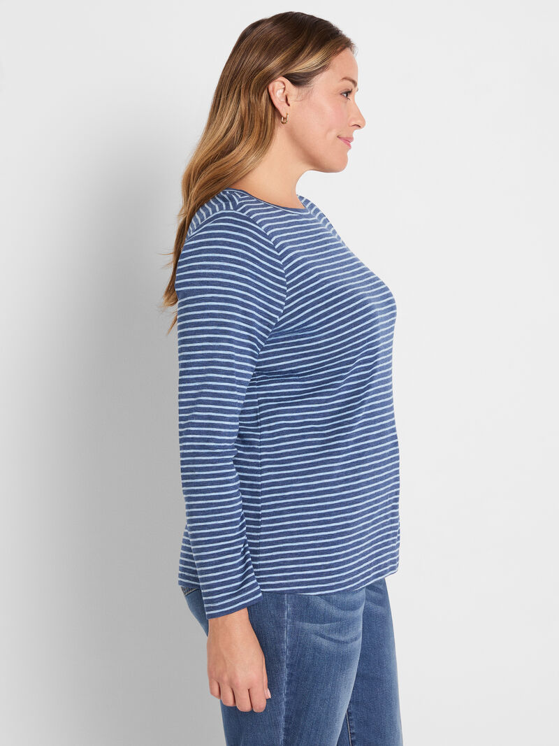 NZT Long Sleeve Stripe Boat Tee