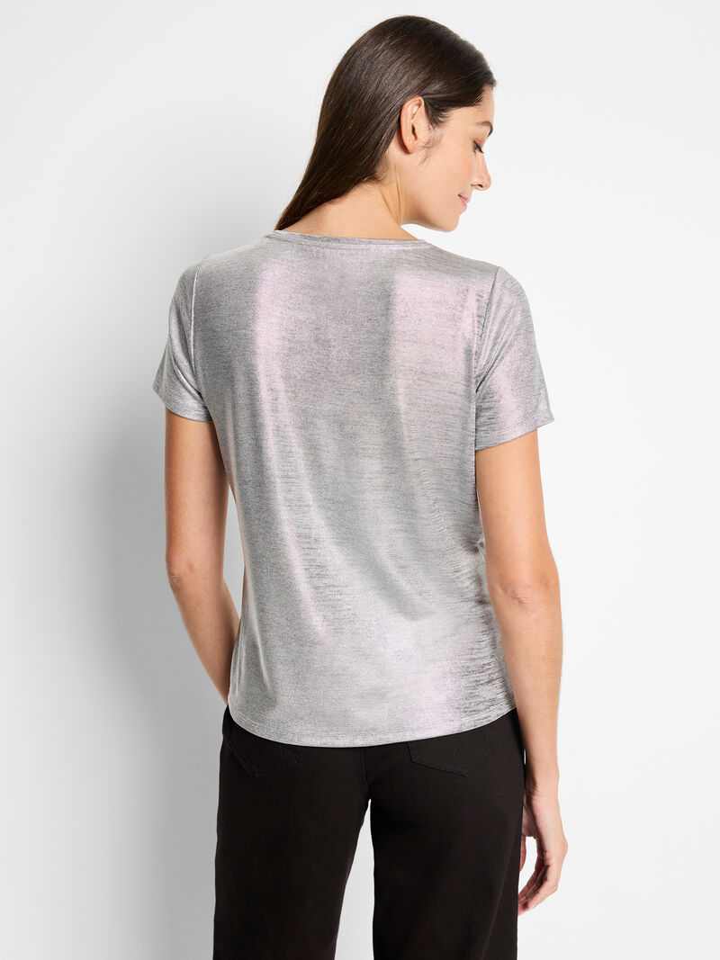 Woman Wears Shine Drape Tee image number 3