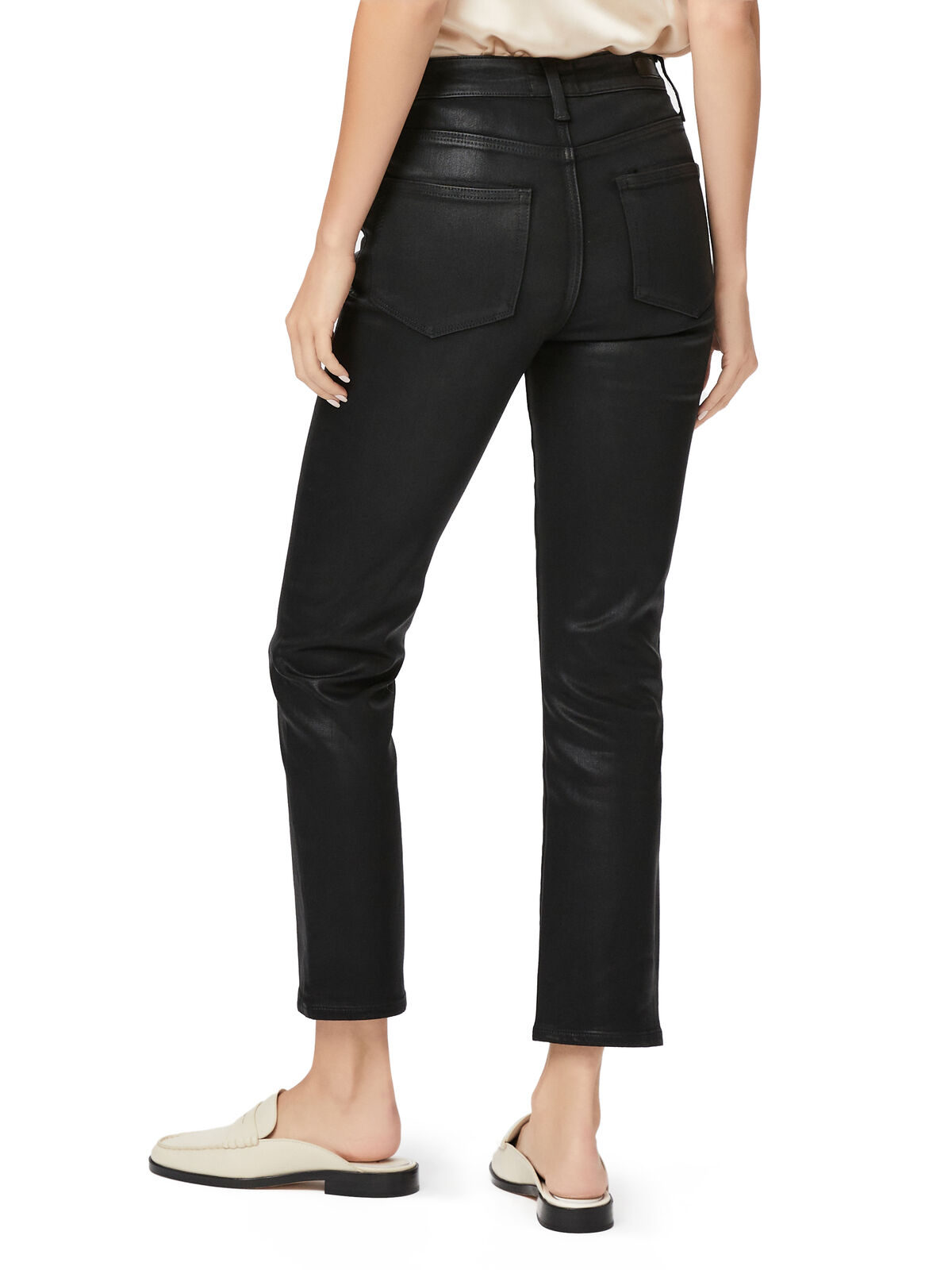 Paige - Cindy Coated Straight-Leg Pant