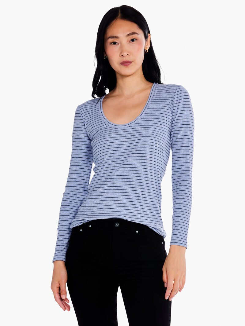 Woman Wears This Or That Striped Tee image number 0