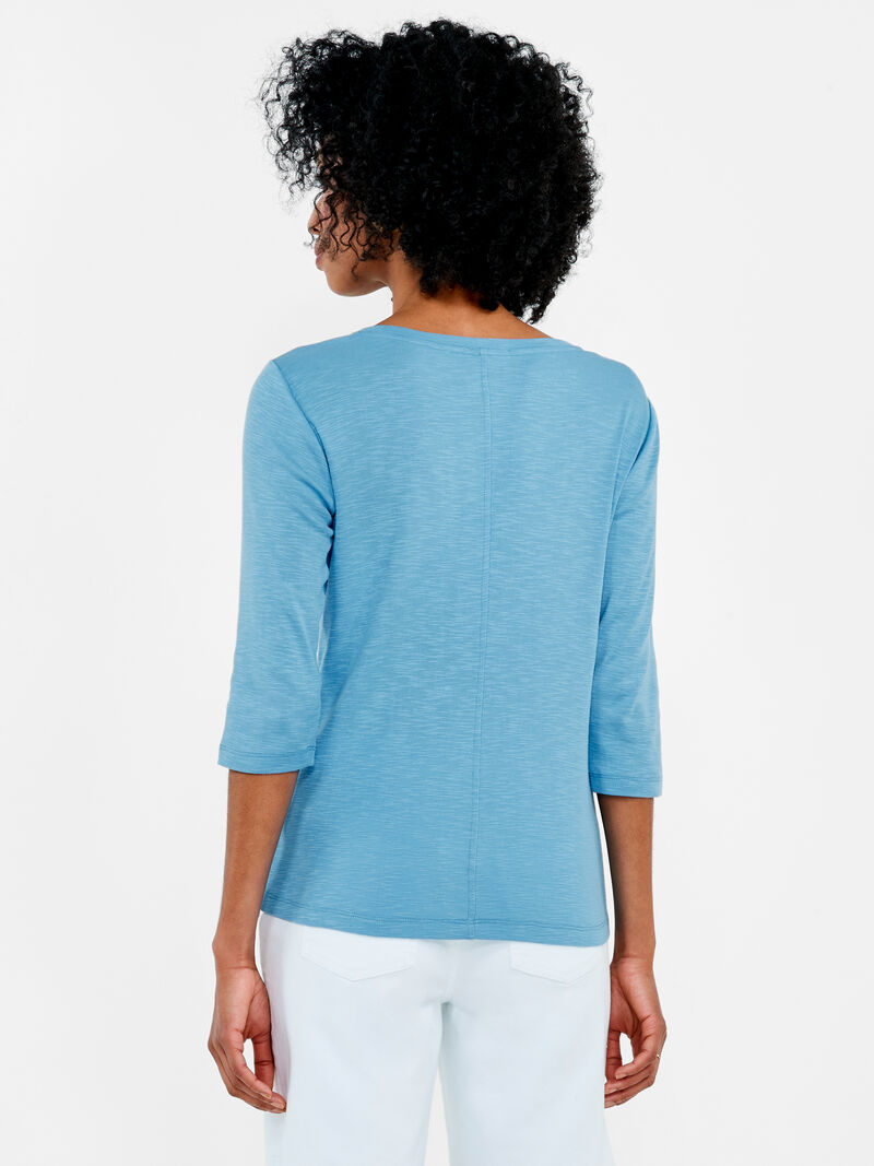 Woman Wears NZT 3/4 Sleeve Boat Tee image number 2