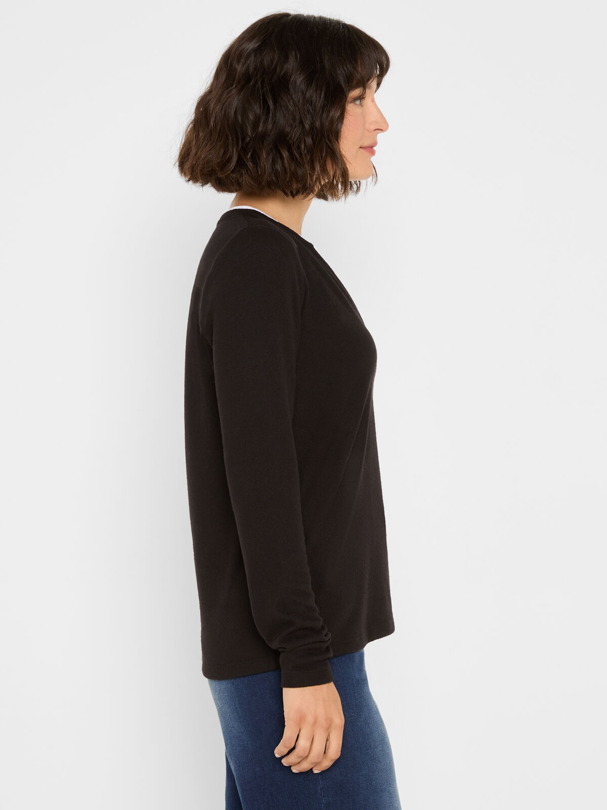 NZT Cozy Jersey Double Layer Split Neck Tee