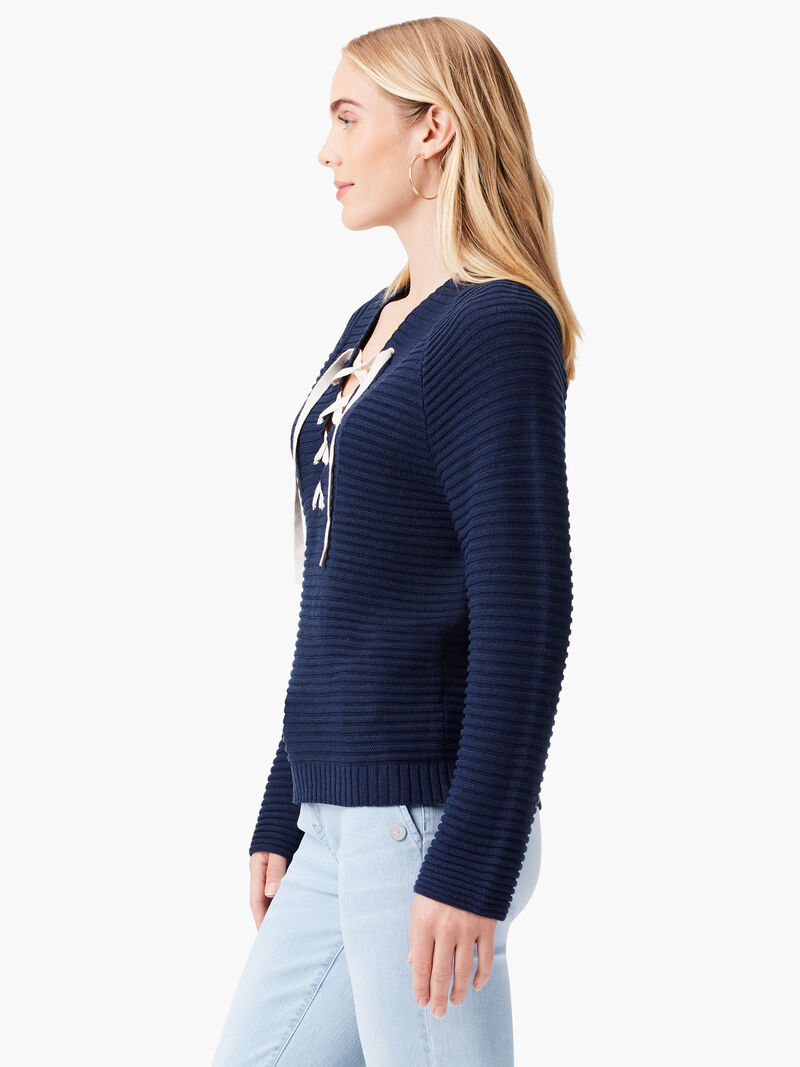 Woman Wears Sailor Sweater image number 1