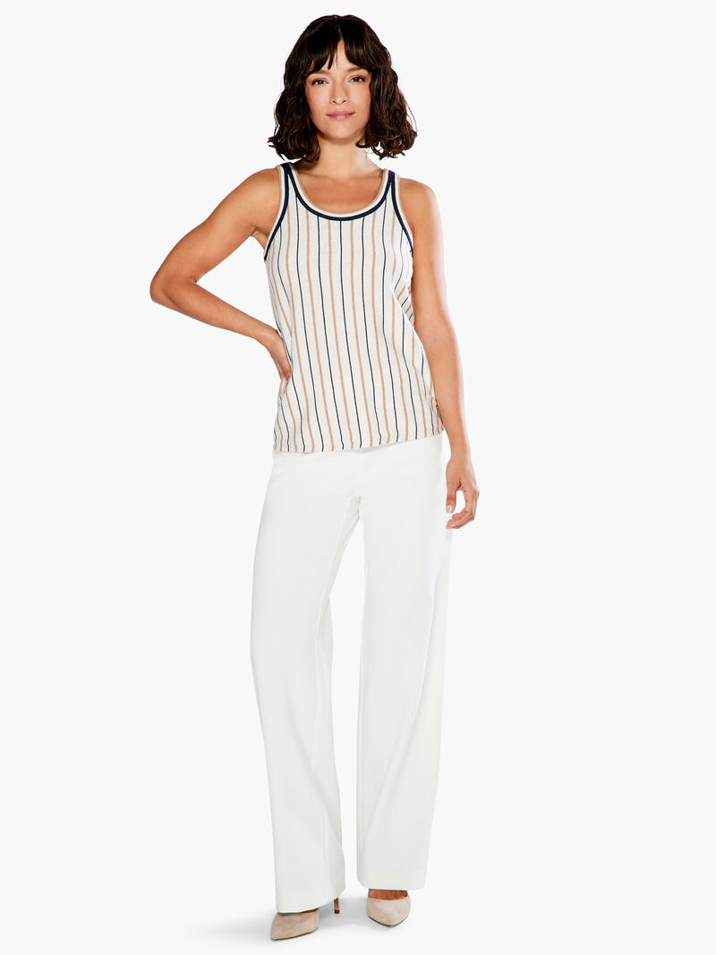 Woman Wears Neutral Striped Vital Tank image number 4