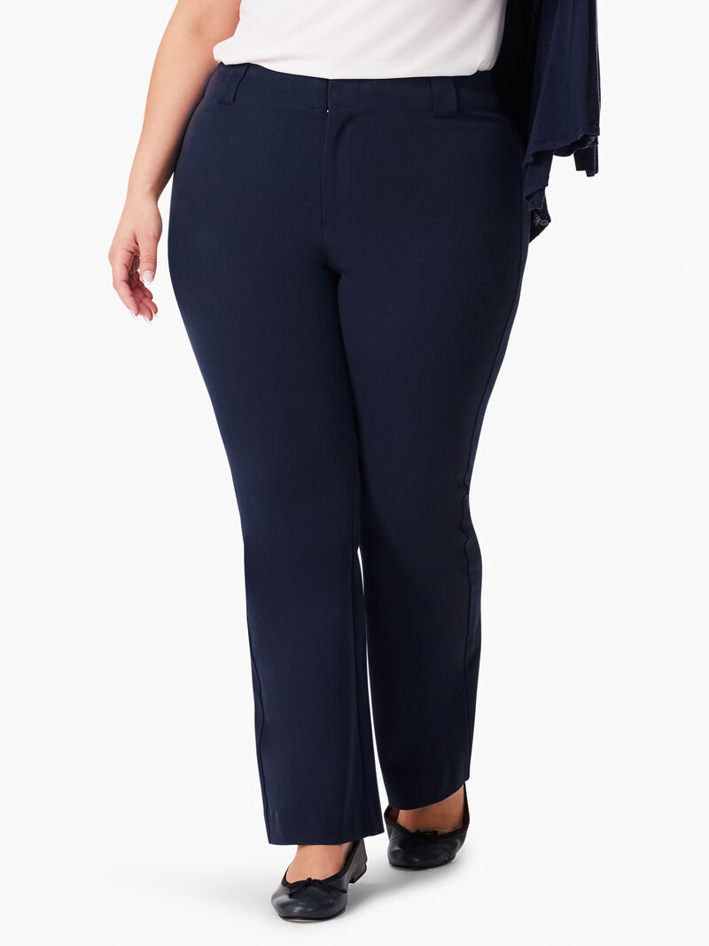Woman Wears 28" Plaza Demi Boot Cotton Bi-Stretch Pant image number 3