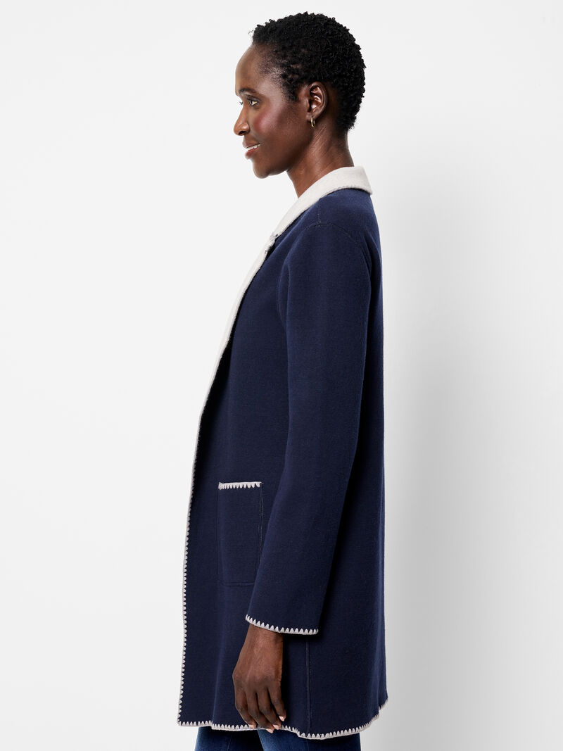 Woman Wears Cool Nights Reversible Knit Jacket image number 3