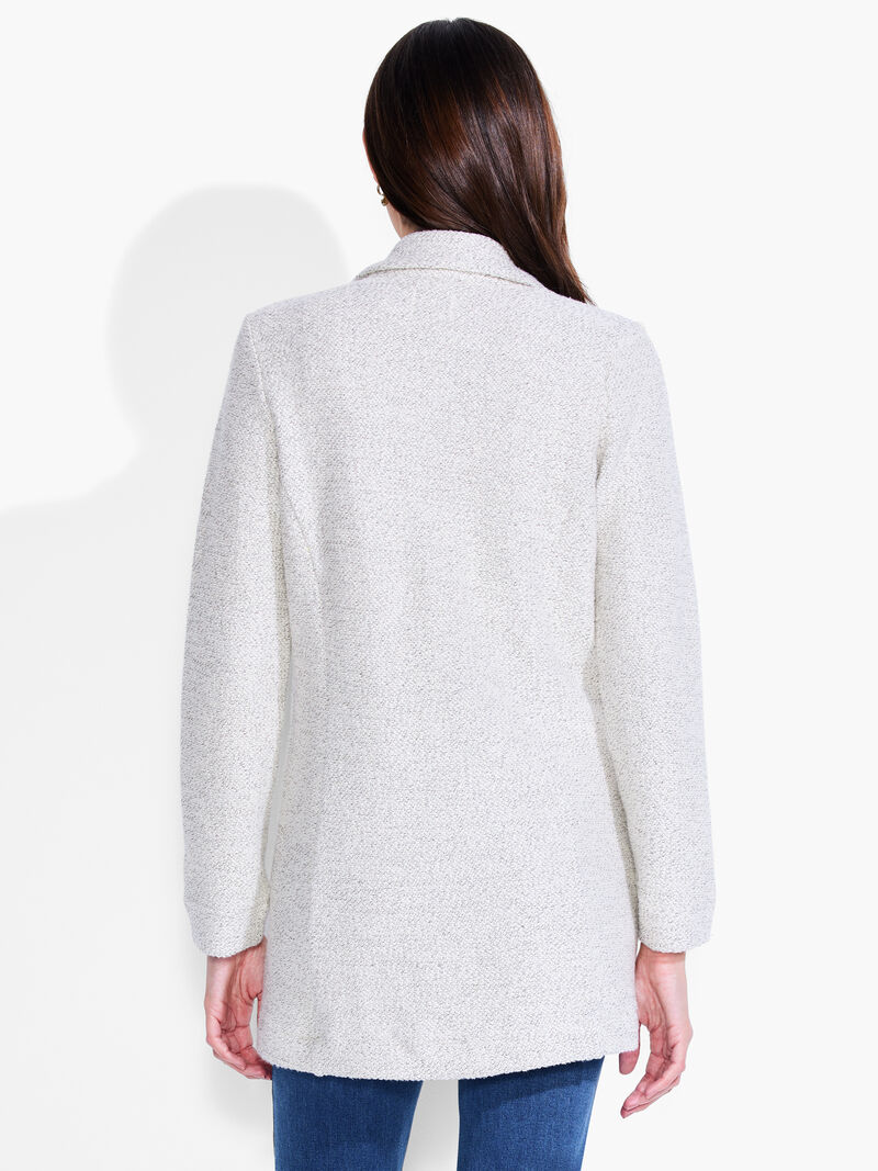 Woman Wears Easy Boucle Knit Blazer image number 2