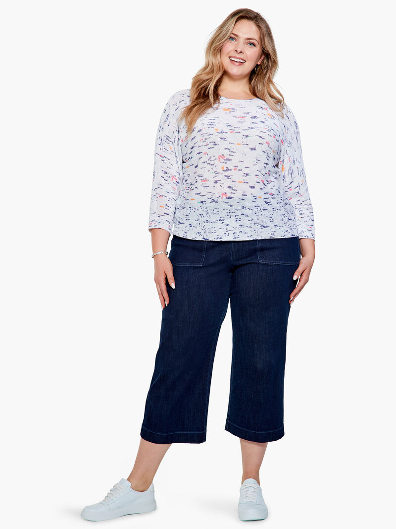 Woman Wears Spring Skies Sweater image number 3