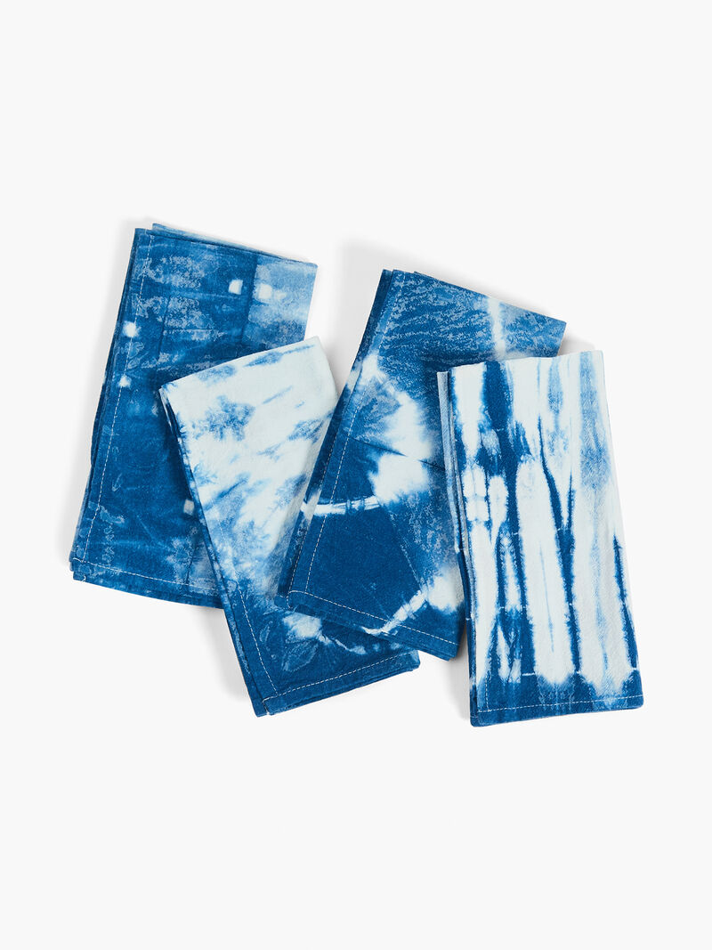 Woman Wears FIBER  + MUD - SET OF 4 SHIBORI NAPKINS image number 0