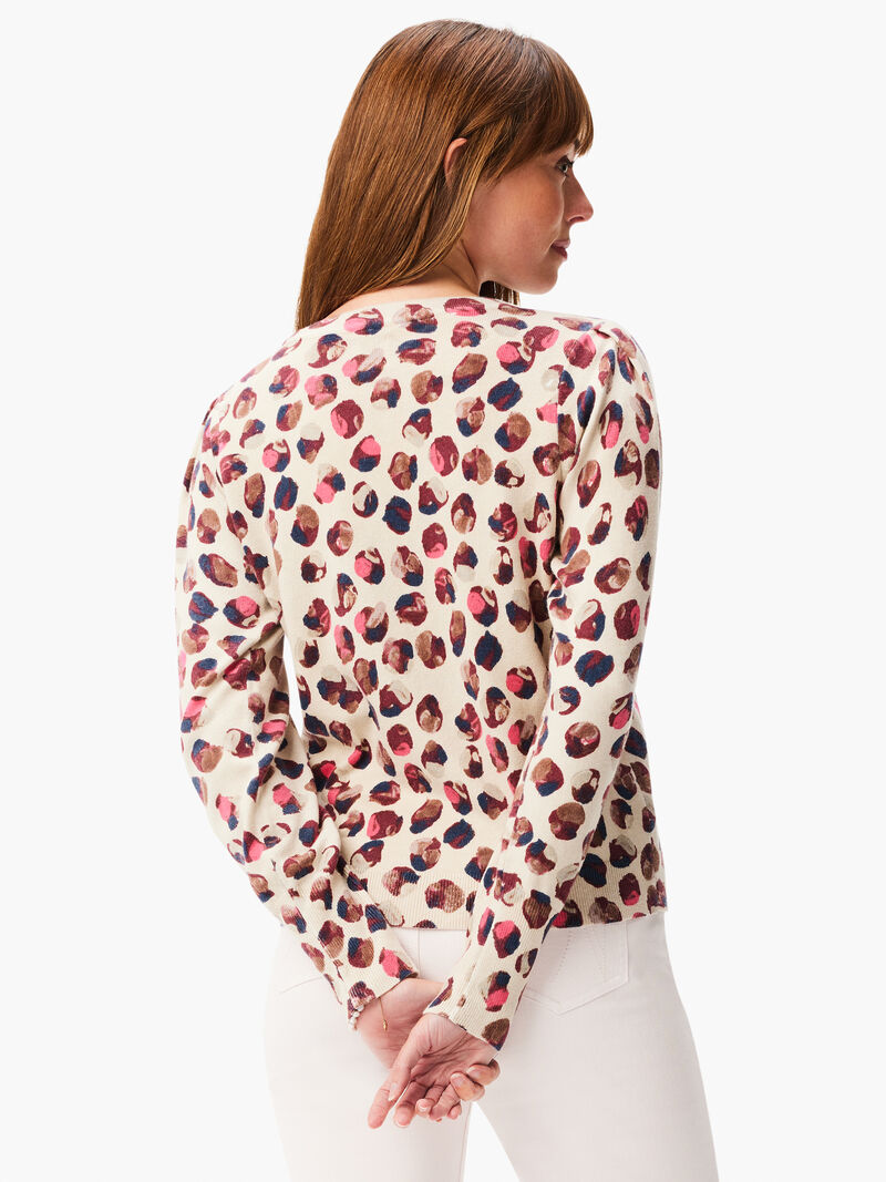 Woman Wears Blush Dot Sweater image number 3