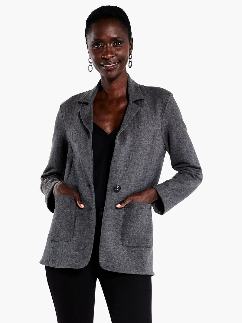 Woman Wears All Day Terry Knit Blazer image number 0