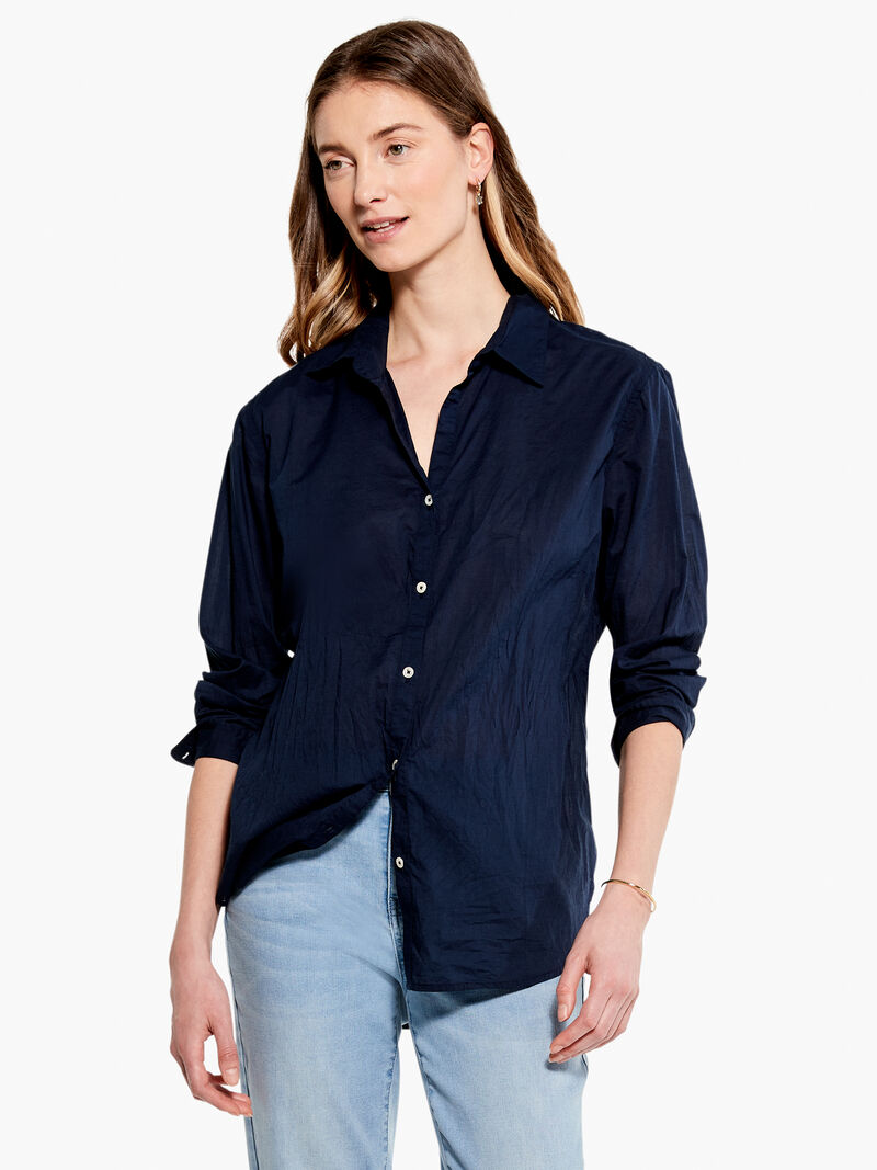
                    Cotton Boyfriend Shirt