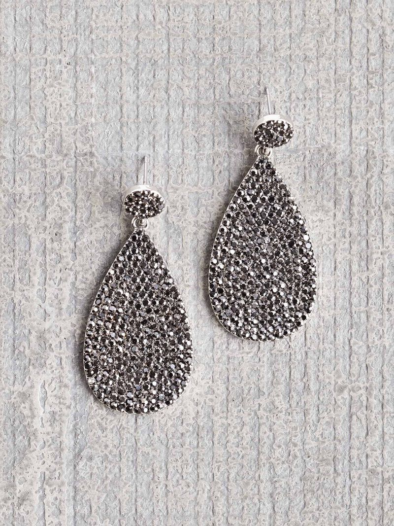 Woman Wears Marlyn Schiff Teardrop Bling Earring image number 0