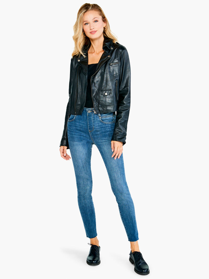 Woman Wears JKT Piper Leather Jacket image number 3