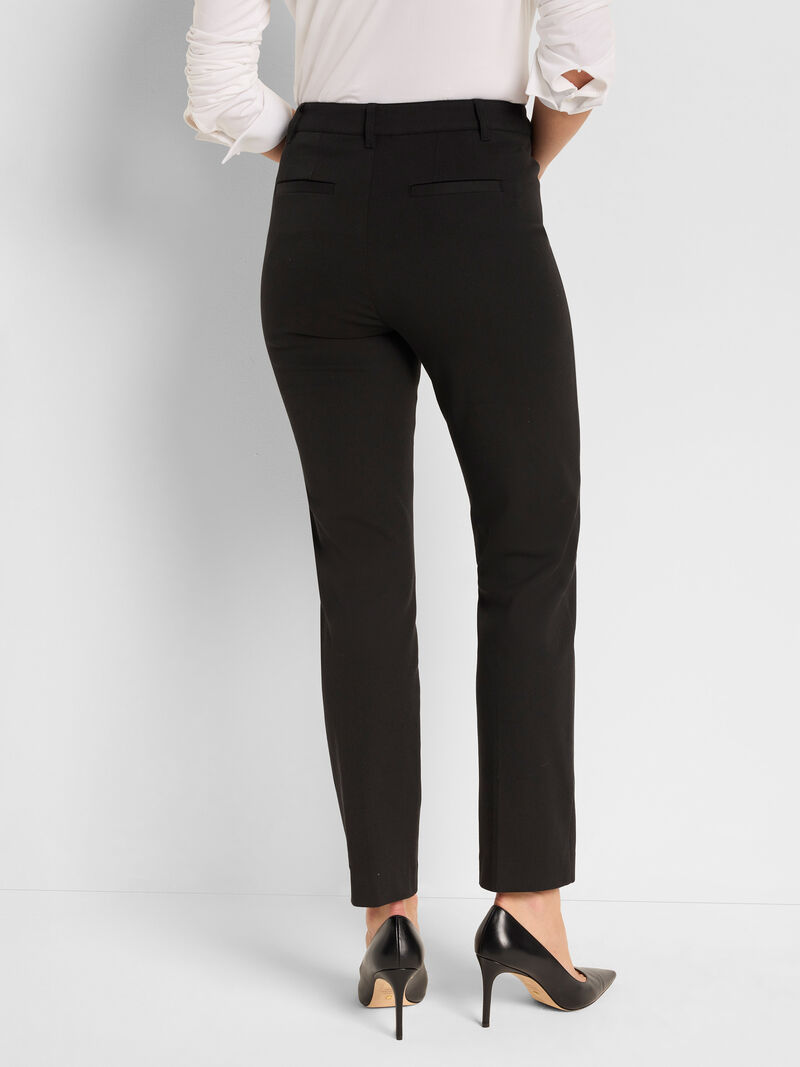 Woman Wears 28" Cotton Bi-Stretch Copley Straight Pant image number 3