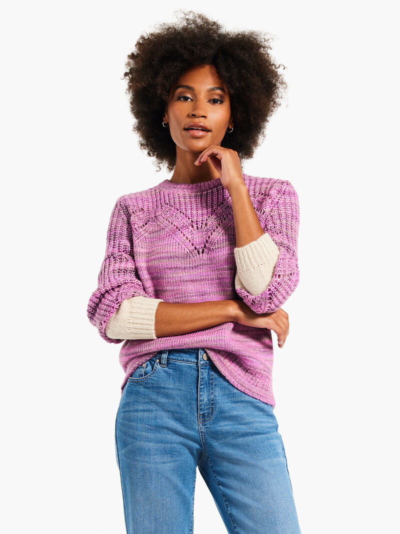 Woman Wears Winter Warmth Sweater image number 3