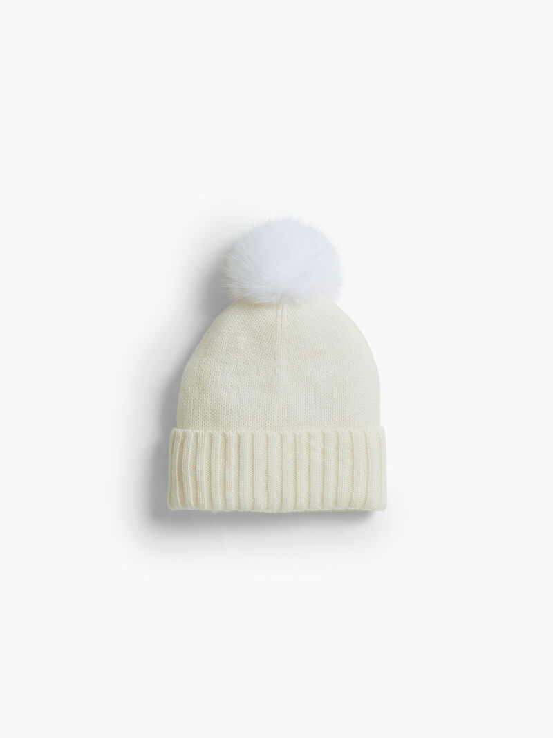 Woman Wears Hat Attack Cashmere Pom Hat image number 0