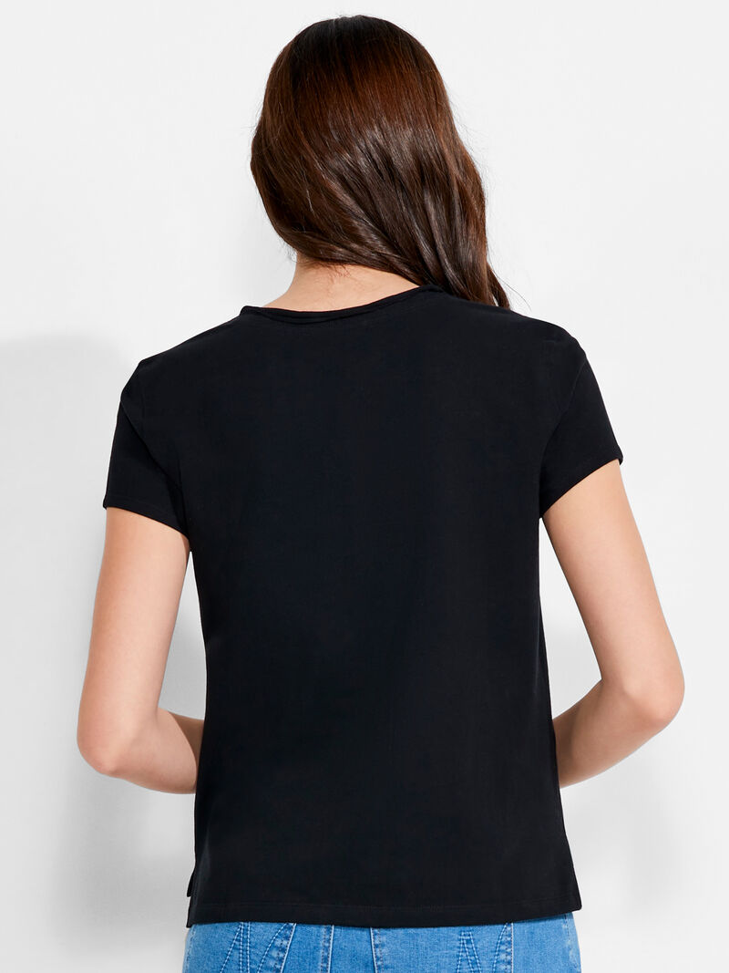 Woman Wears NZT Short Sleeve Roll V Tee image number 2