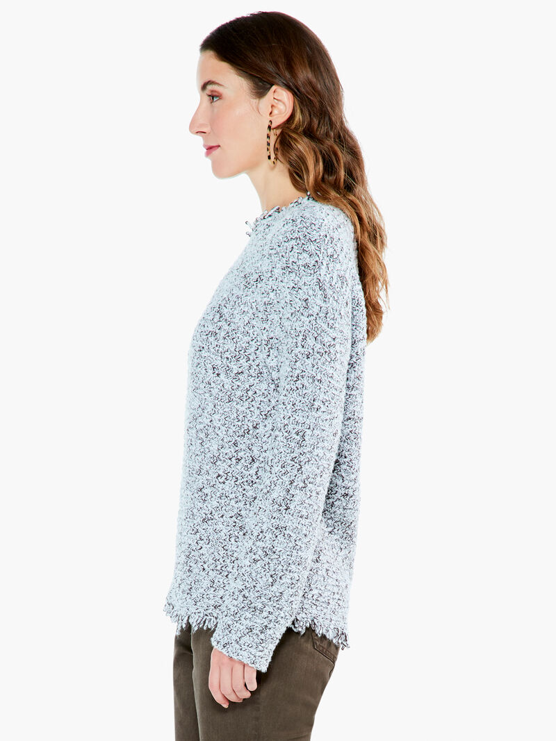 Woman Wears Fringe Mix Sweater image number 1