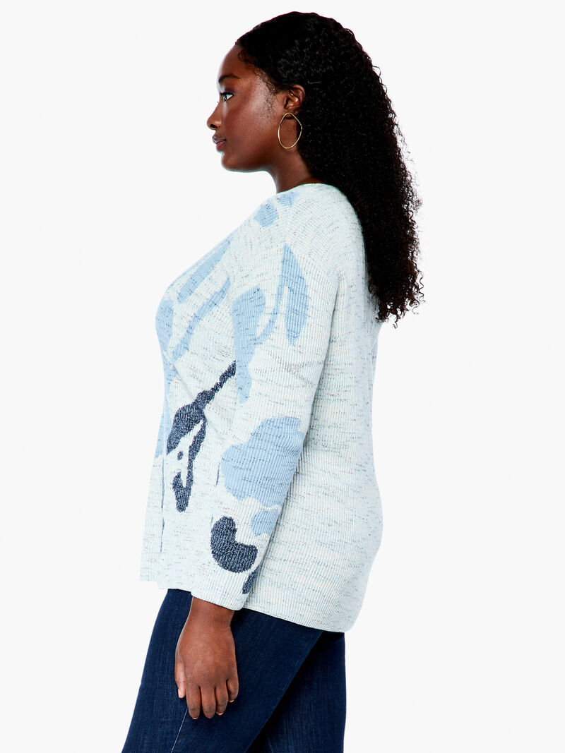Woman Wears Breezy Leaves Sweater image number 1