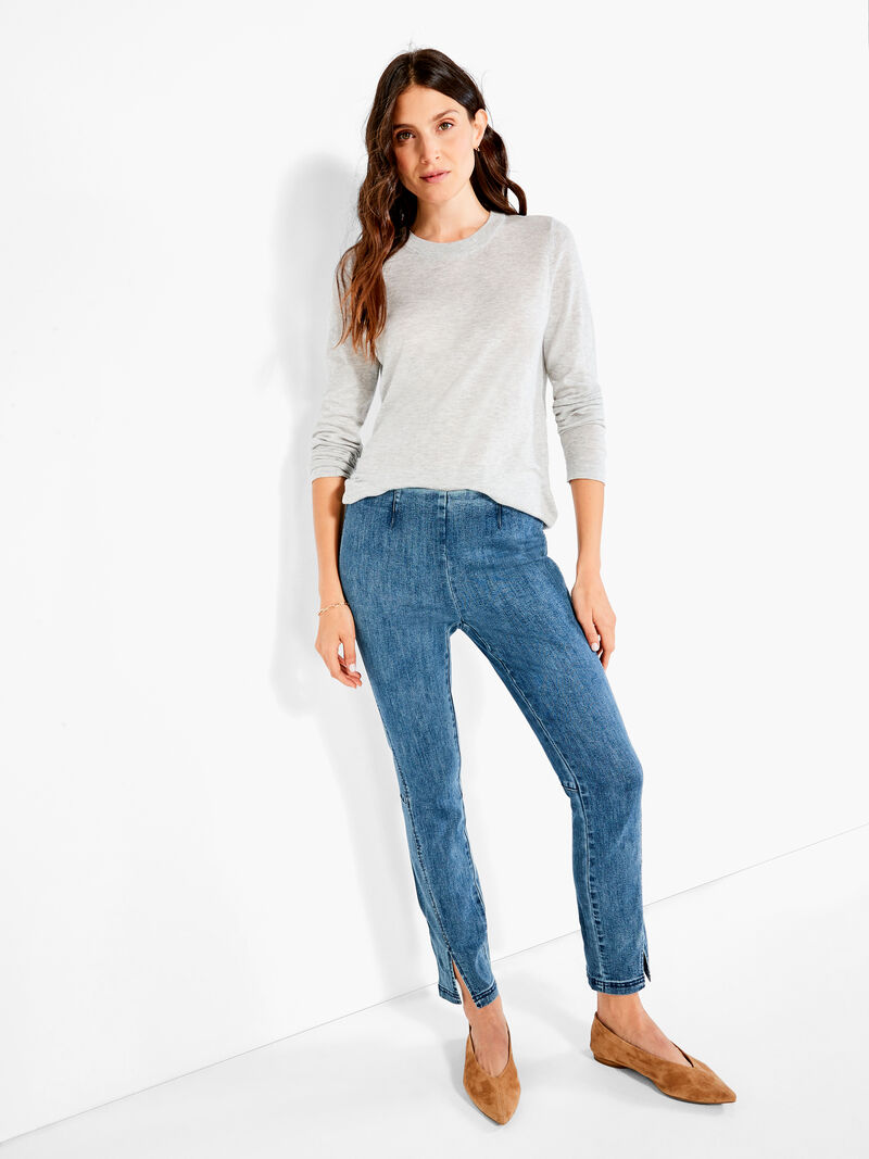 Woman Wears Seams All Day Slim Jean image number 3