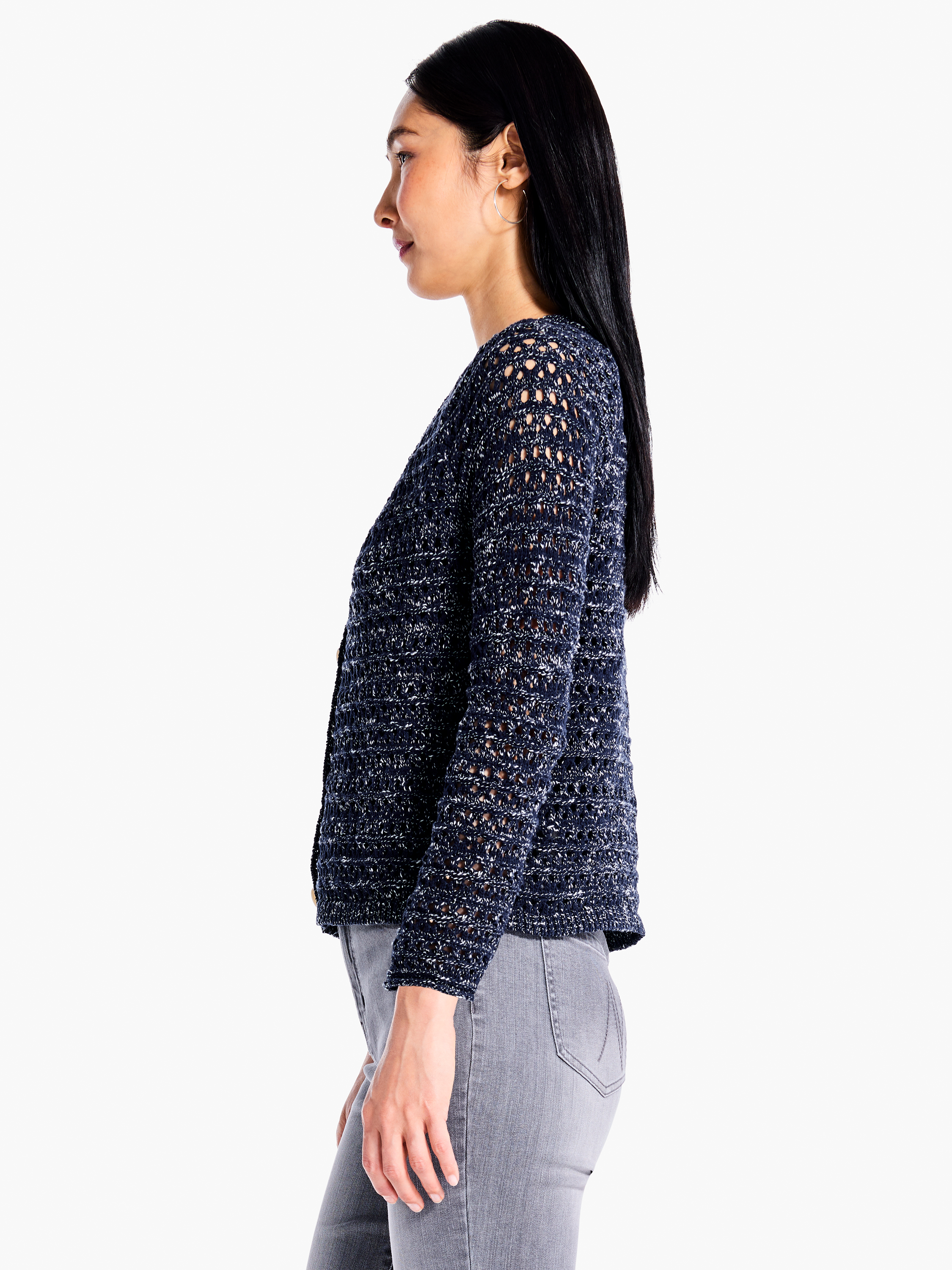 Nic and zoe clearance crochet trim cardigan