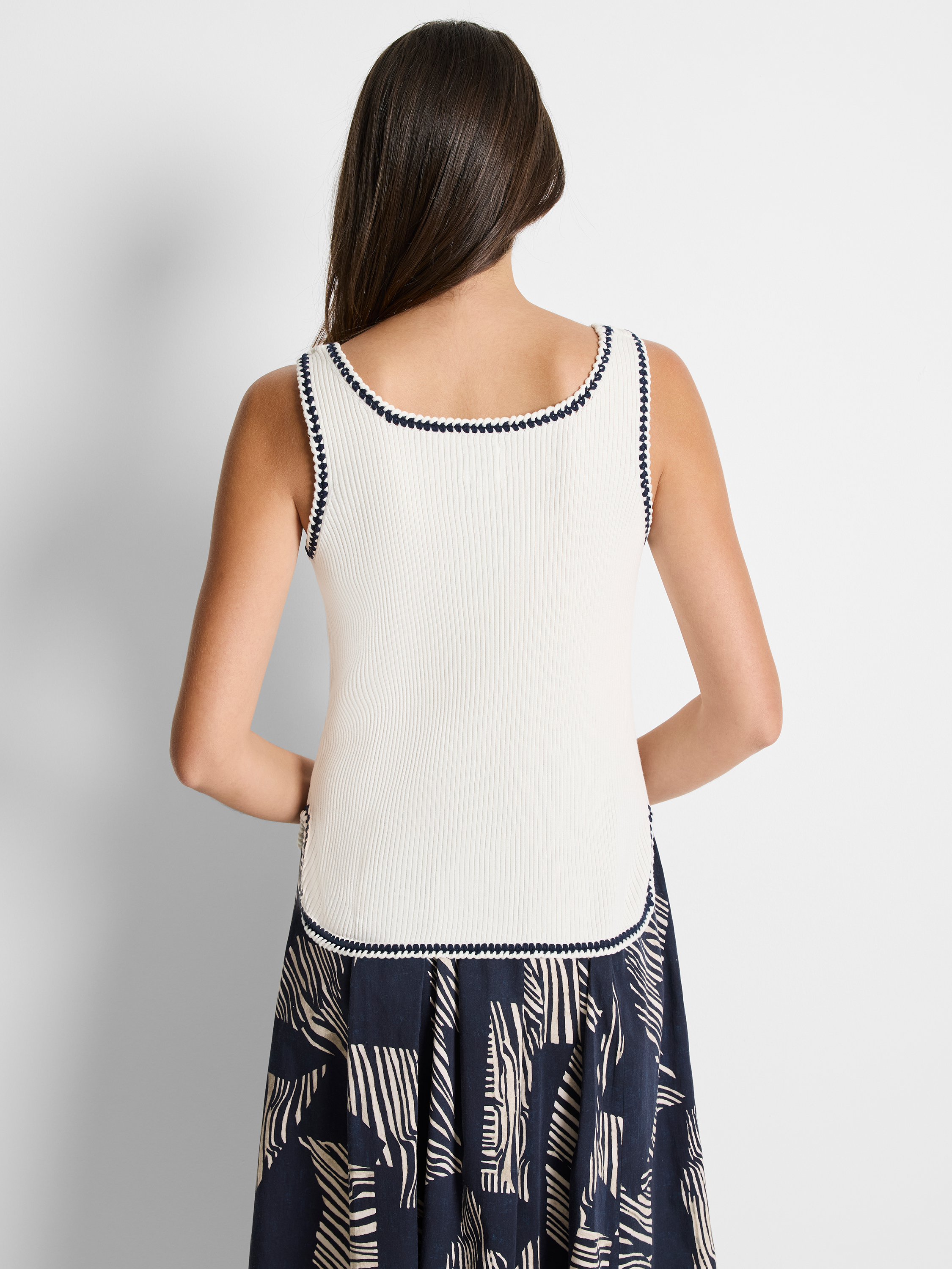 (取寄) ニックゾー レディース ステイトメント タンク セット NIC+ZOE women Statement Tank Set Cream NIC+ZOE Women's Tank, Dark Indigo at Amazon Women's Clothing