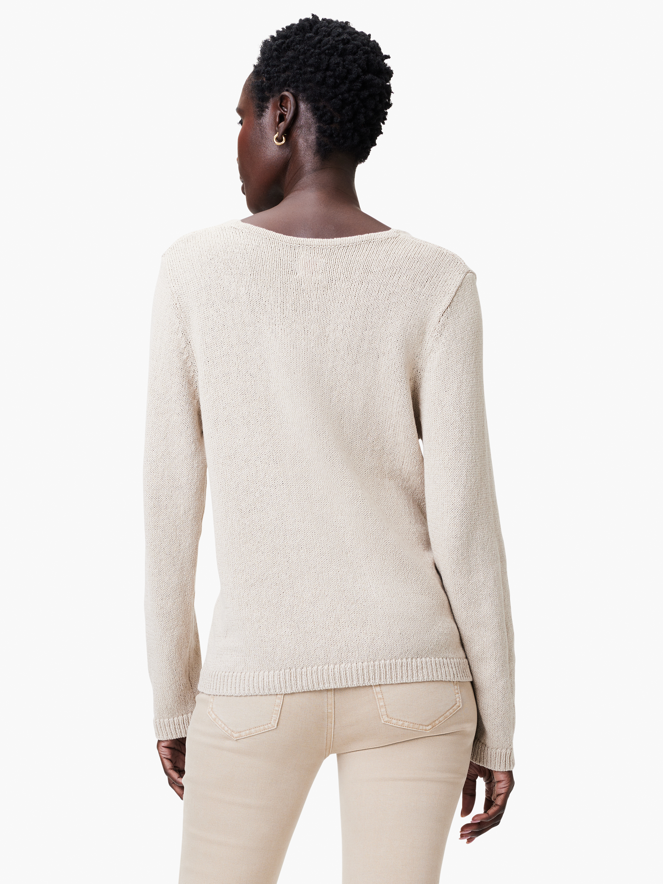 Cotton Cord Soft V-Neck Sweater | NIC+ZOE Cotton Cord Soft V-Neck Sweater | NIC+ZOE